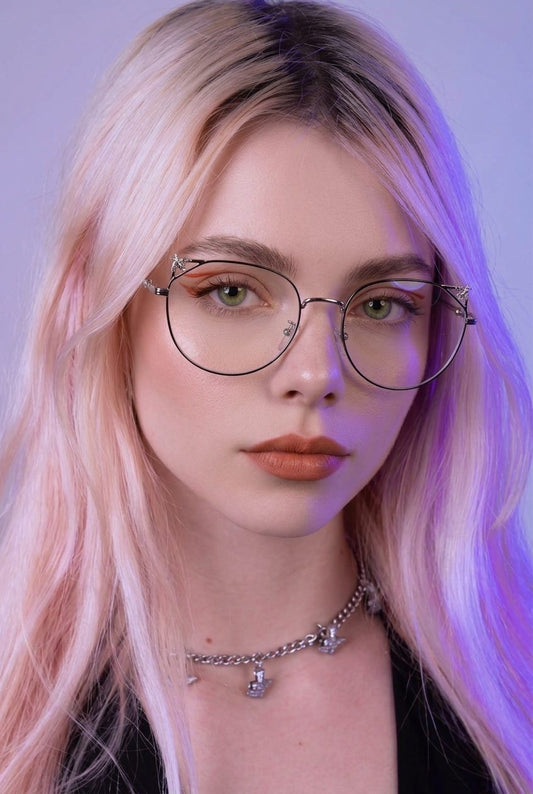 BEE EMBELLISHED OVERSIZED ROUND EYEWEAR