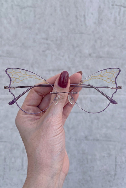 ETHEREAL BUTTERFLY WING RIMLESS EYEWEAR