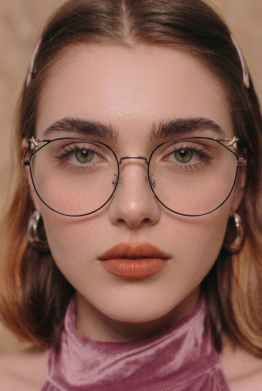 BEE EMBELLISHED OVERSIZED ROUND EYEWEAR