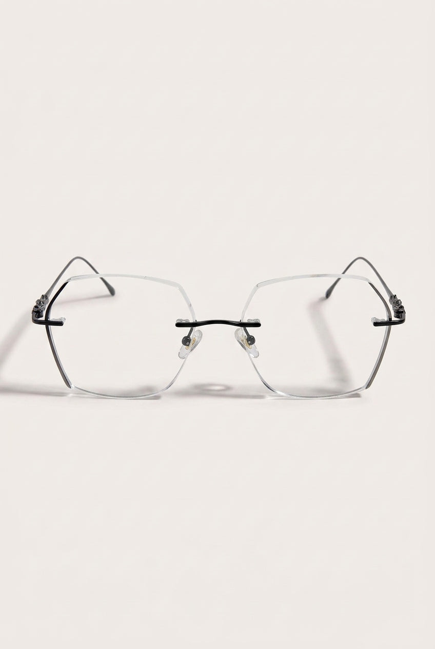 ARCHITECTURAL GEOMETRIC RIMLESS STATEMENT EYEWEAR