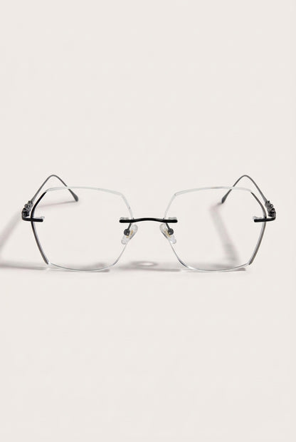 ARCHITECTURAL GEOMETRIC RIMLESS STATEMENT EYEWEAR