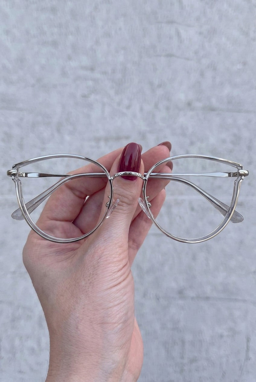 TEXTURED BRIDGE GEOMETRIC CAT EYE FRAMES