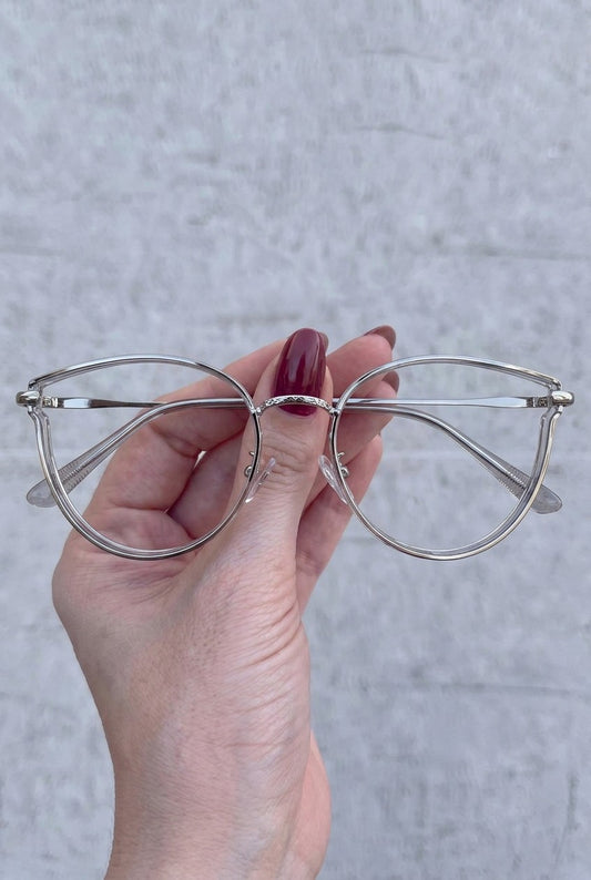 TEXTURED BRIDGE GEOMETRIC CAT EYE FRAMES