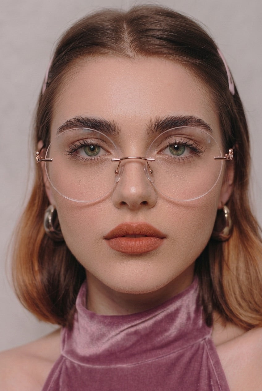 WHIMSICAL ROUND RIMLESSEYEWEAR