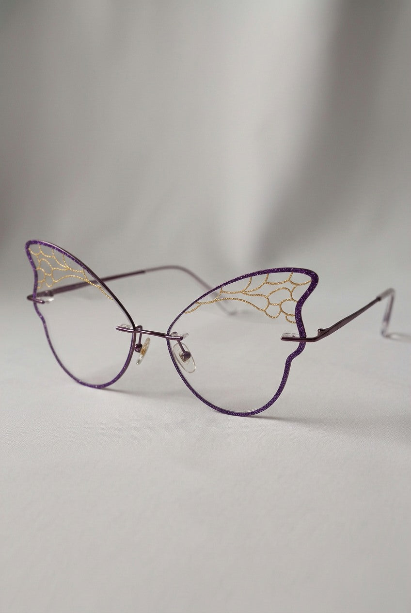 ETHEREAL BUTTERFLY WING RIMLESS EYEWEAR