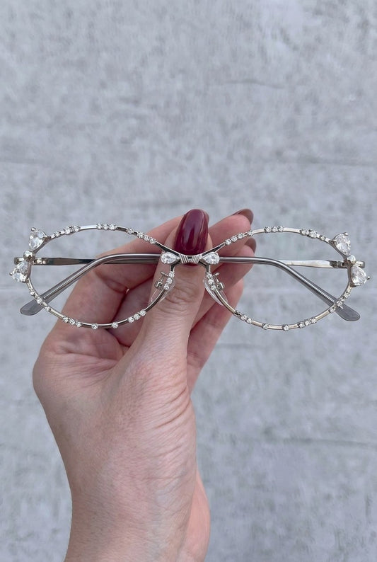 CRYSTAL STUDDED BOWMOTIF EYEWEAR FRAMES