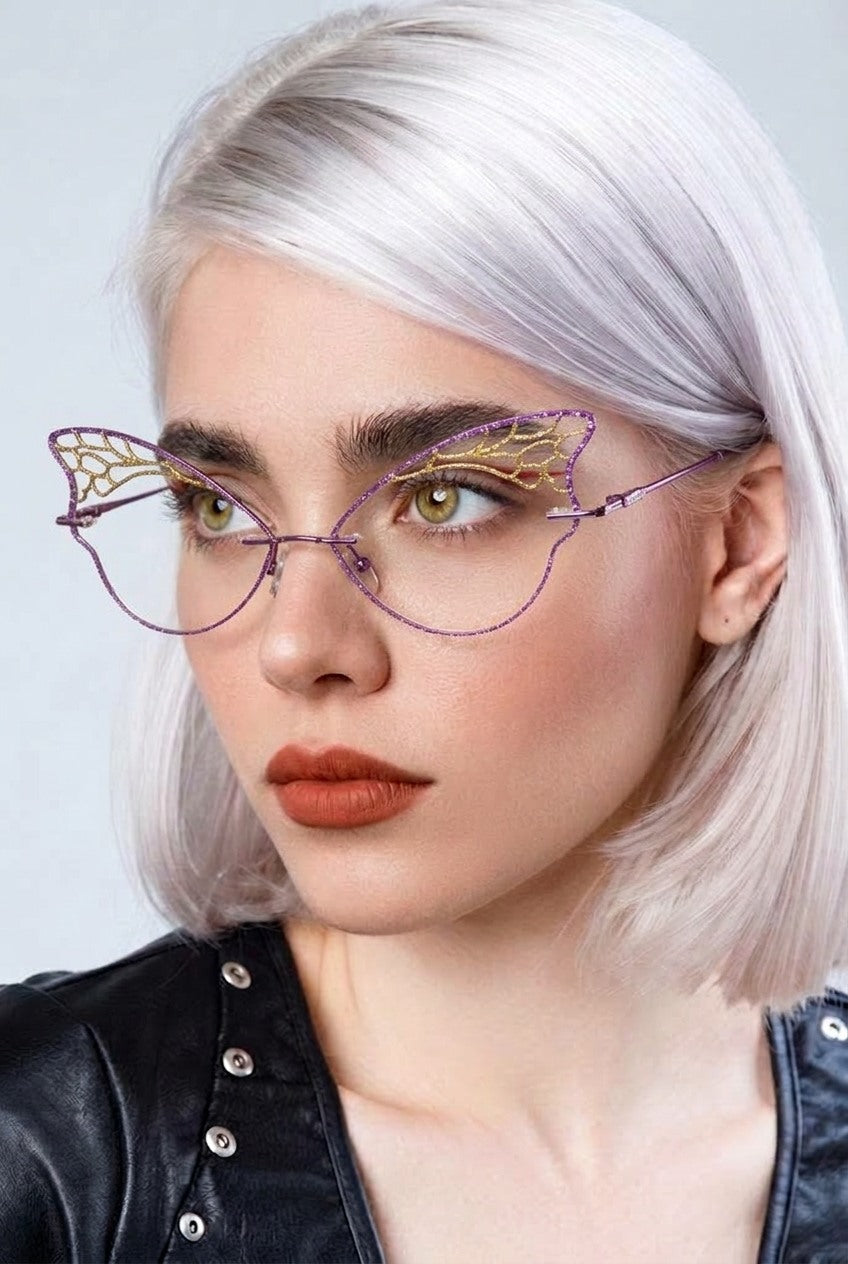 ETHEREAL BUTTERFLY WING RIMLESS EYEWEAR