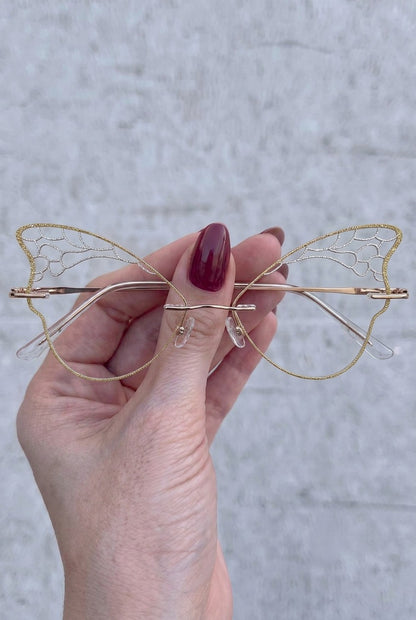 ETHEREAL BUTTERFLY WING RIMLESS EYEWEAR