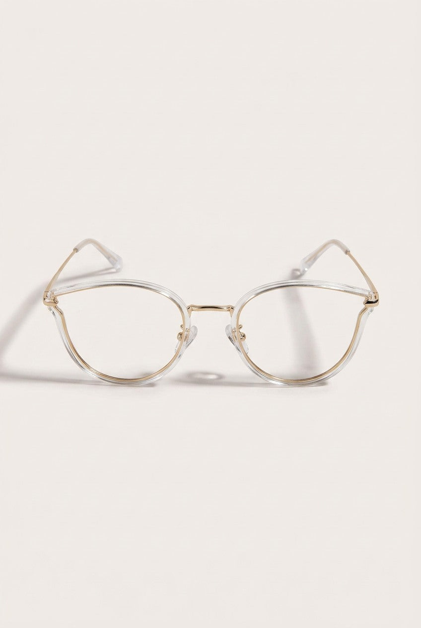 TEXTURED BRIDGE GEOMETRIC CAT EYE FRAMES