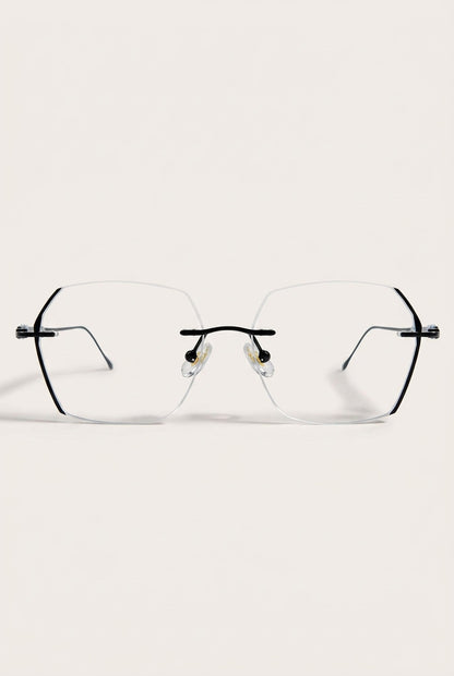 ARCHITECTURAL GEOMETRIC RIMLESS STATEMENT EYEWEAR