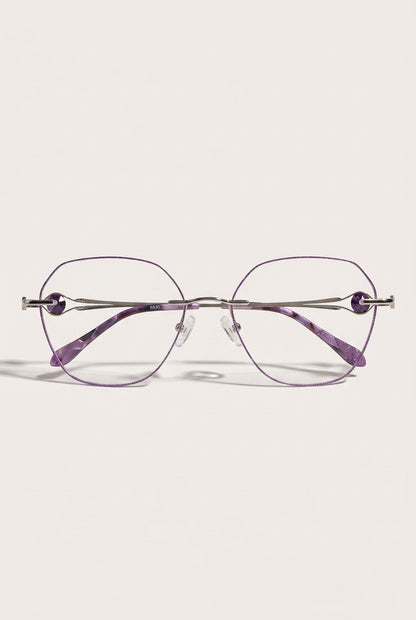 SPARKLING EMBELLISHED GEOMETRIC RIMLESS EYEWEAR