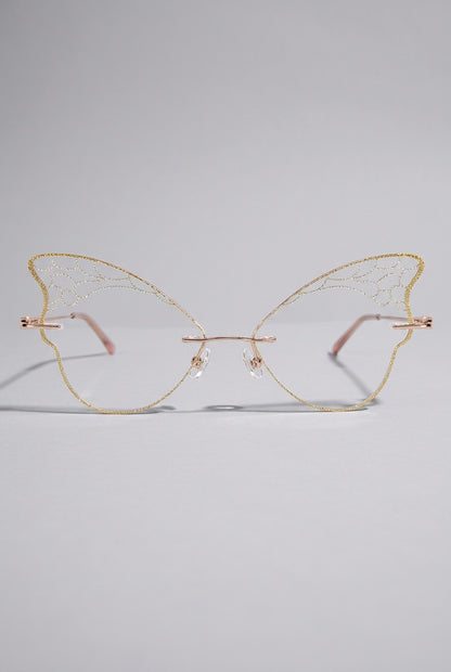 ETHEREAL BUTTERFLY WING RIMLESS EYEWEAR