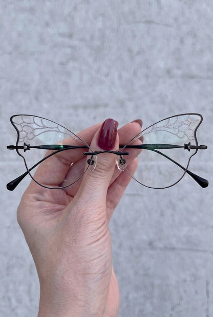 ETHEREAL BUTTERFLY WING RIMLESS EYEWEAR