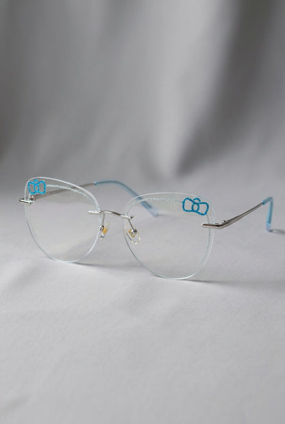 SPARKLING BOW ACCENT RIMLESS EYEWEAR