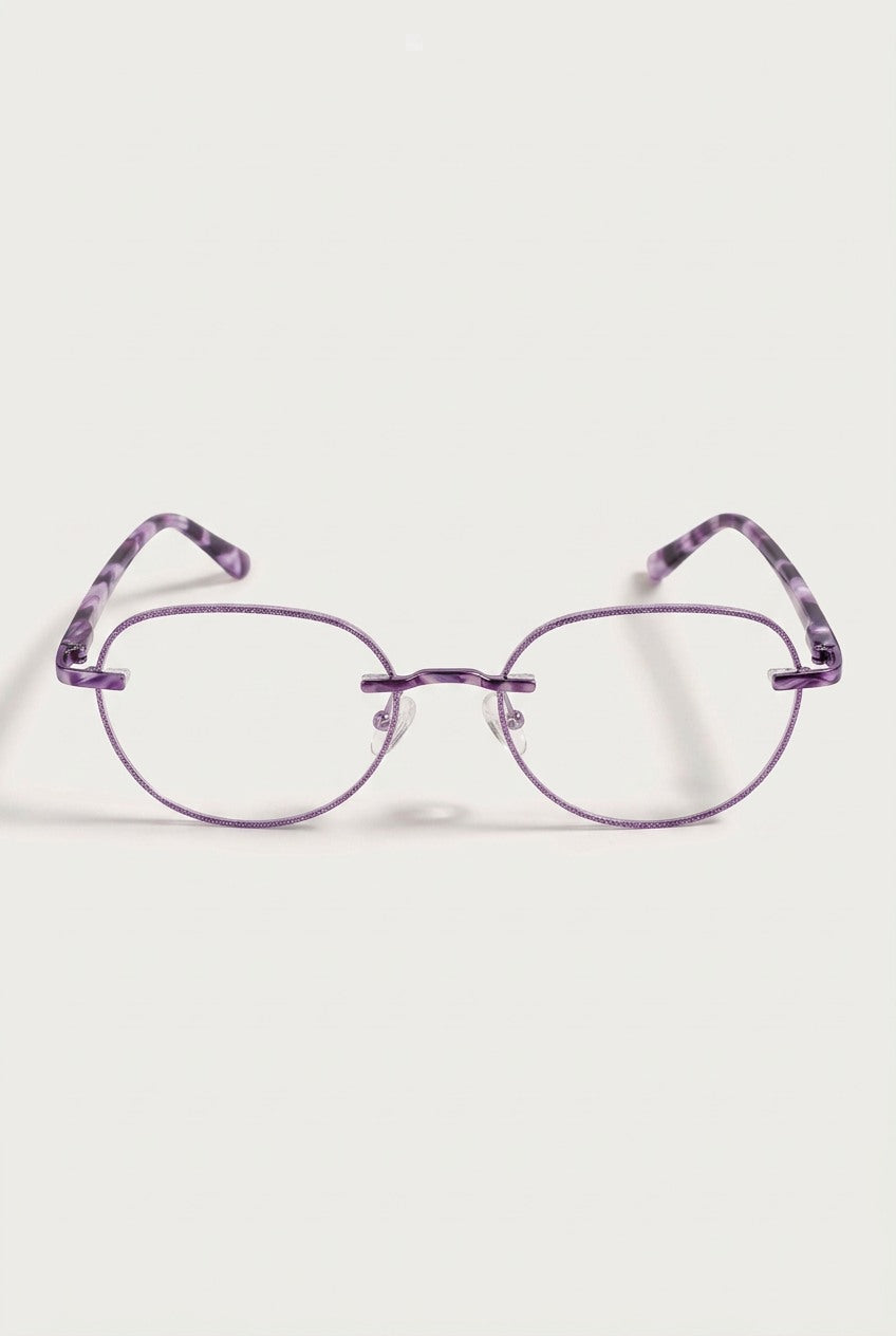 SPARKLING EMBELLISHED GEOMETRIC RIMLESS EYEWEAR