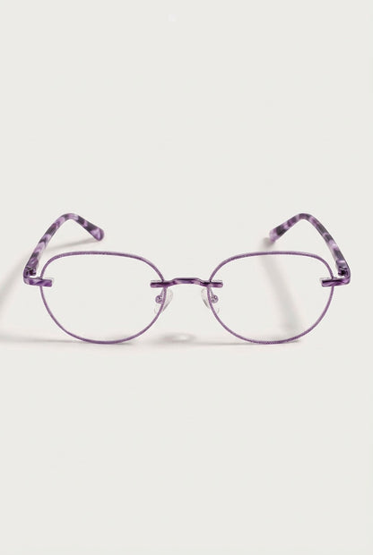 SPARKLING EMBELLISHED GEOMETRIC RIMLESS EYEWEAR