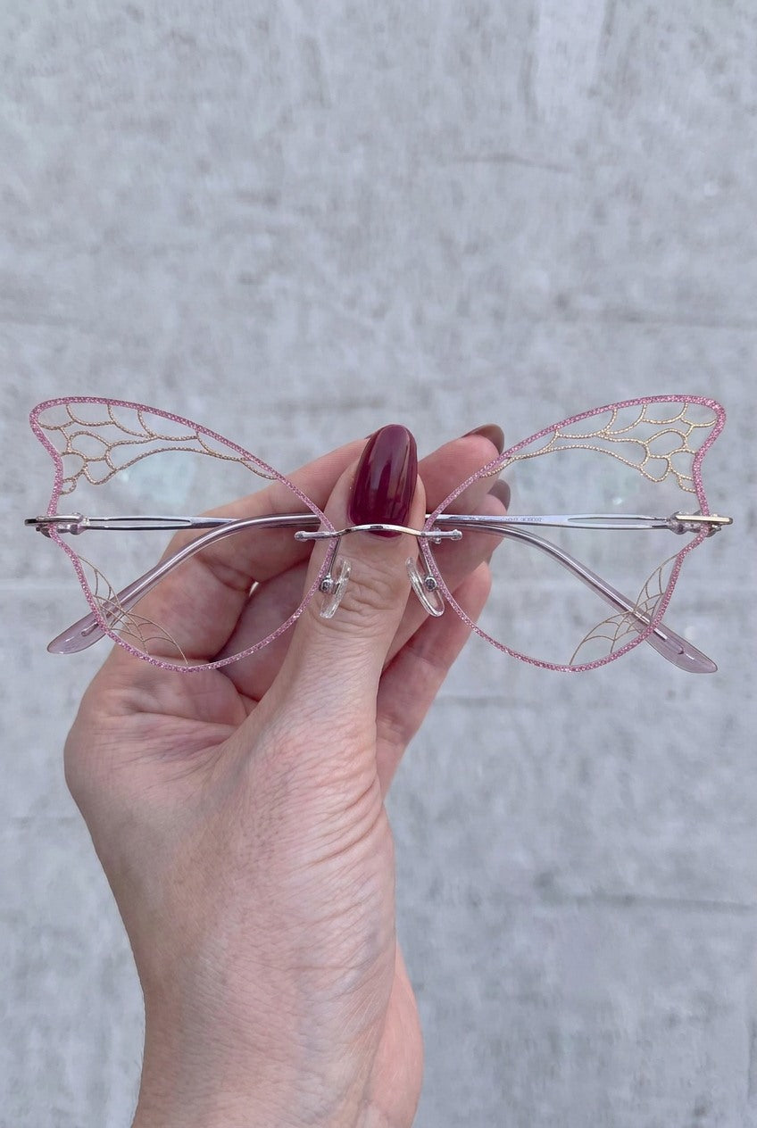 ETHEREAL BUTTERFLY WING RIMLESS EYEWEAR