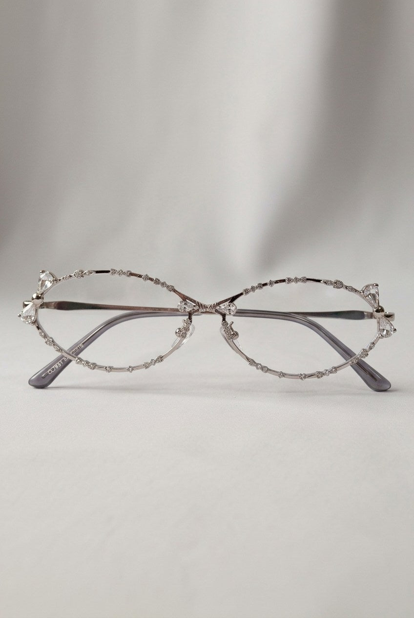 CRYSTAL STUDDED BOWMOTIF EYEWEAR FRAMES