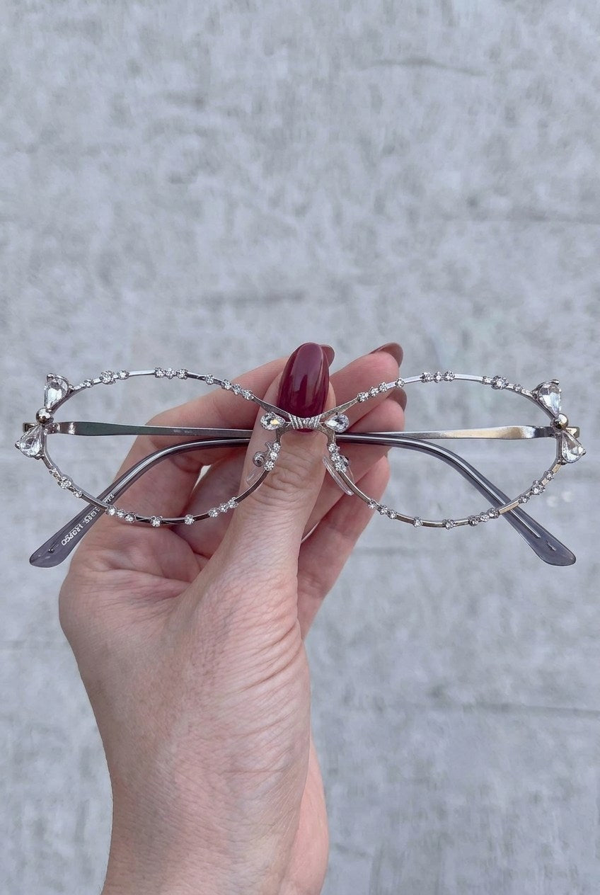 CRYSTAL STUDDED BOWMOTIF EYEWEAR FRAMES