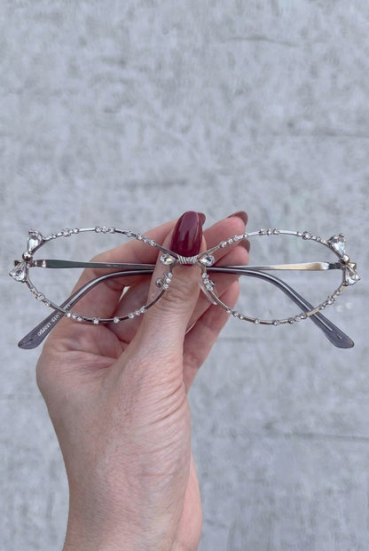 CRYSTAL STUDDED BOWMOTIF EYEWEAR FRAMES