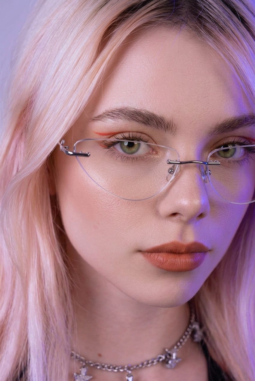 SLEEK RIMLESS CAT EYEEYEWEAR