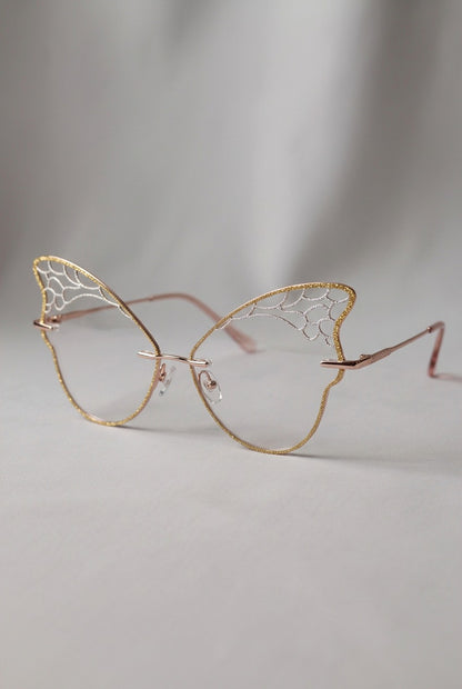 ETHEREAL BUTTERFLY WING RIMLESS EYEWEAR