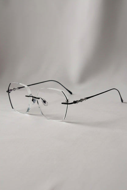 ARCHITECTURAL GEOMETRIC RIMLESS STATEMENT EYEWEAR