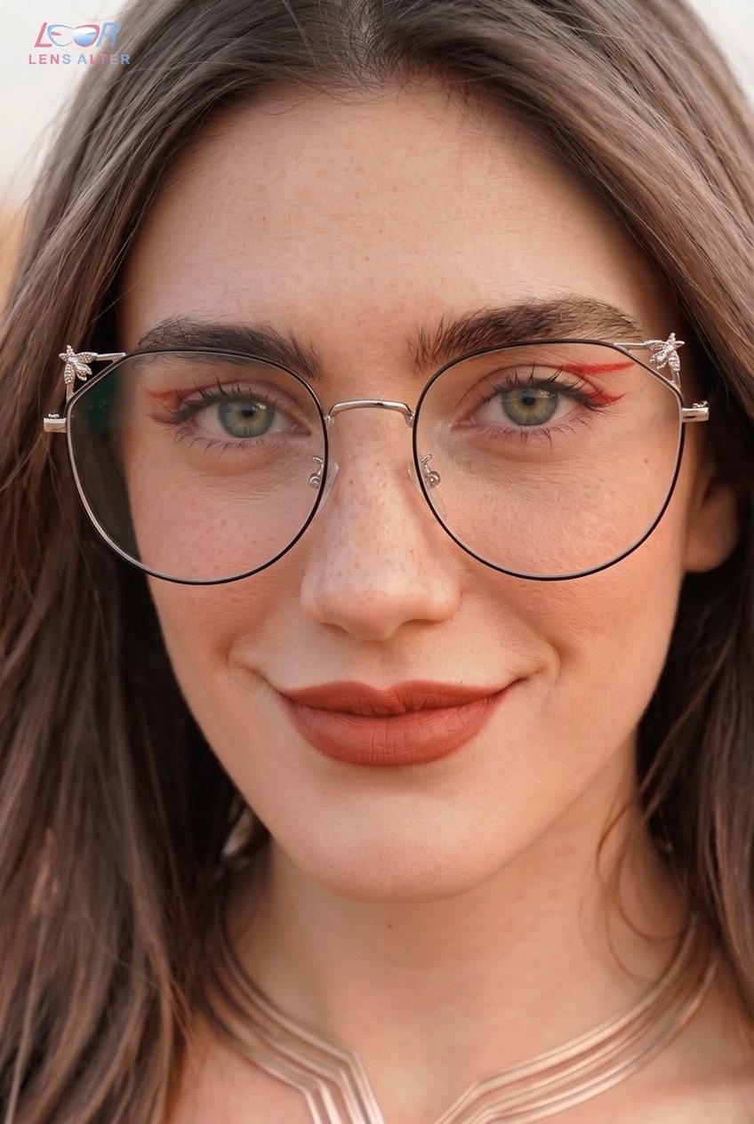 BEE EMBELLISHED OVERSIZED ROUND EYEWEAR