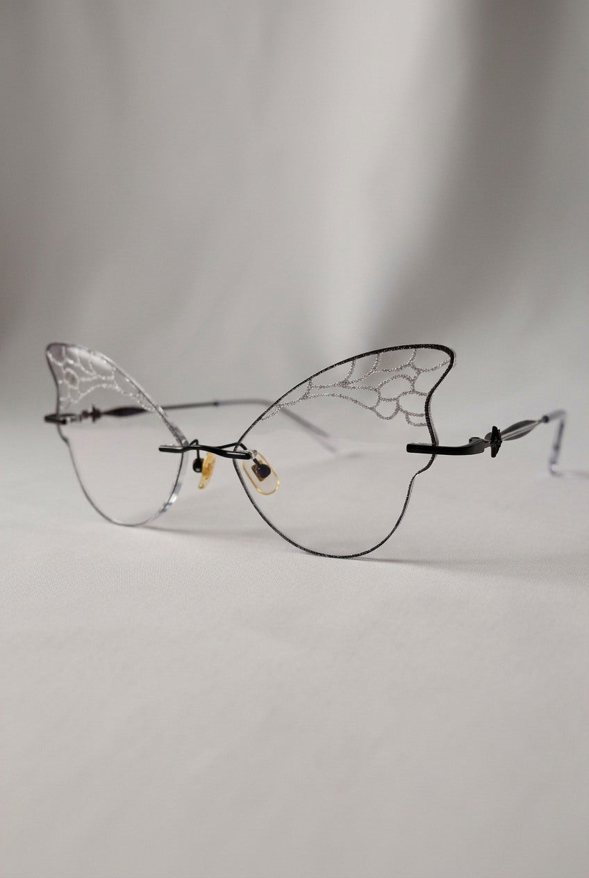 ETHEREAL BUTTERFLY WING RIMLESS EYEWEAR