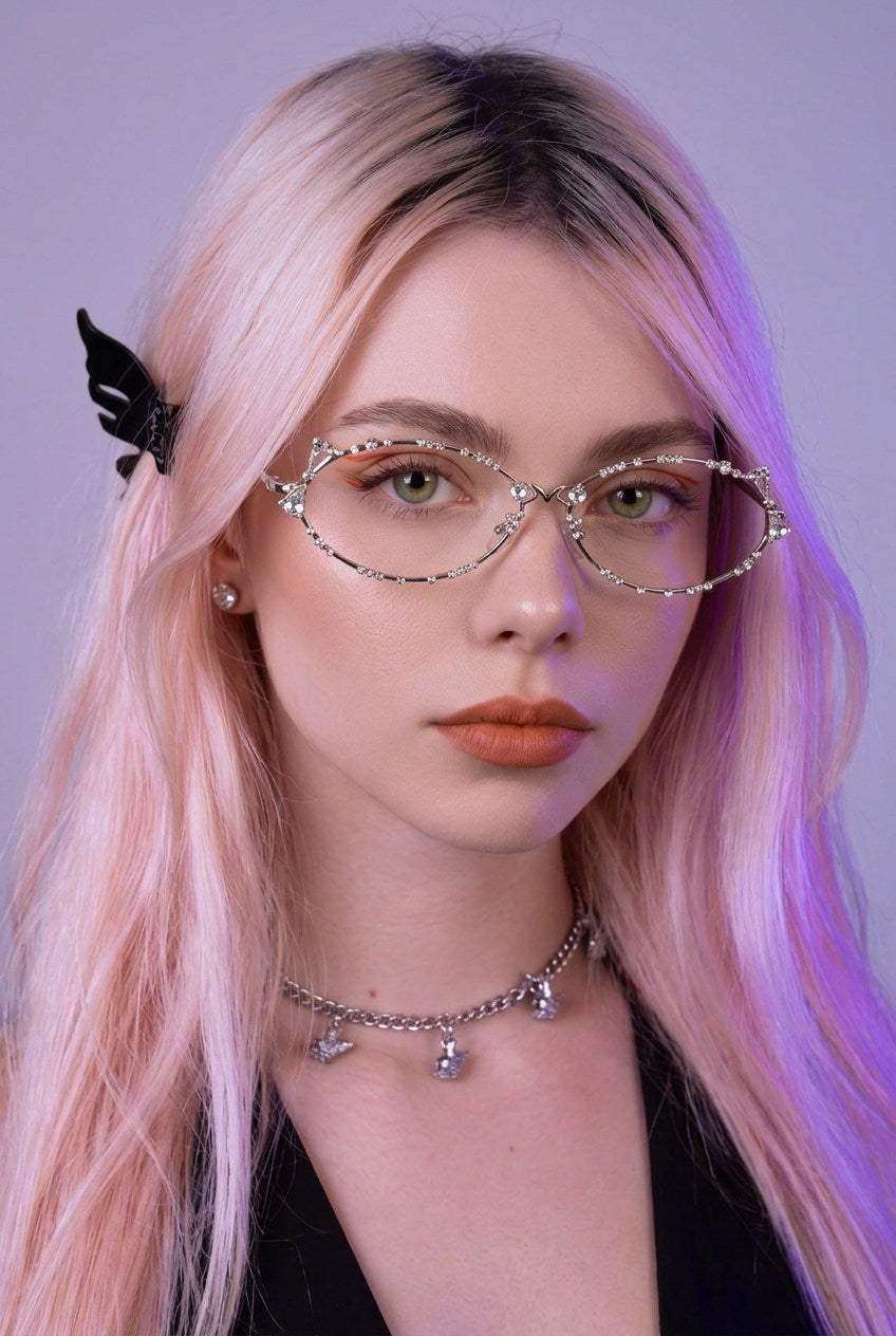 SPARKLING EMBELLISHEDBOW STATEMENT EYEWEAR