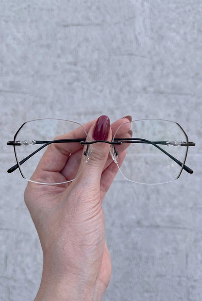 ARCHITECTURAL GEOMETRIC RIMLESS STATEMENT EYEWEAR