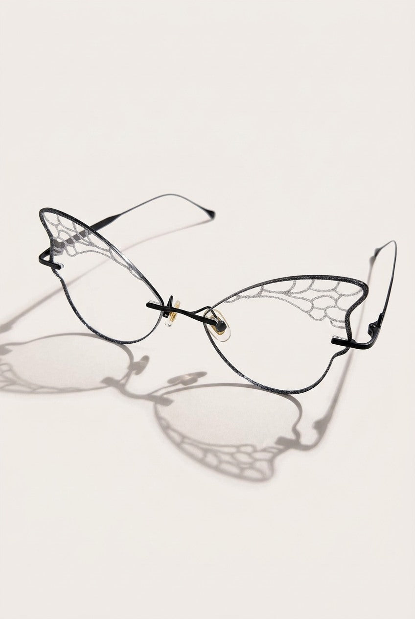 ETHEREAL BUTTERFLY WING RIMLESS EYEWEAR